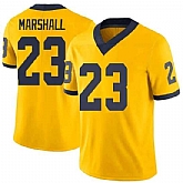 Men's Michigan Wolverines #23 Jordan Marshall Yellow Stitched Jersey Dzhi,baseball caps,new era cap wholesale,wholesale hats